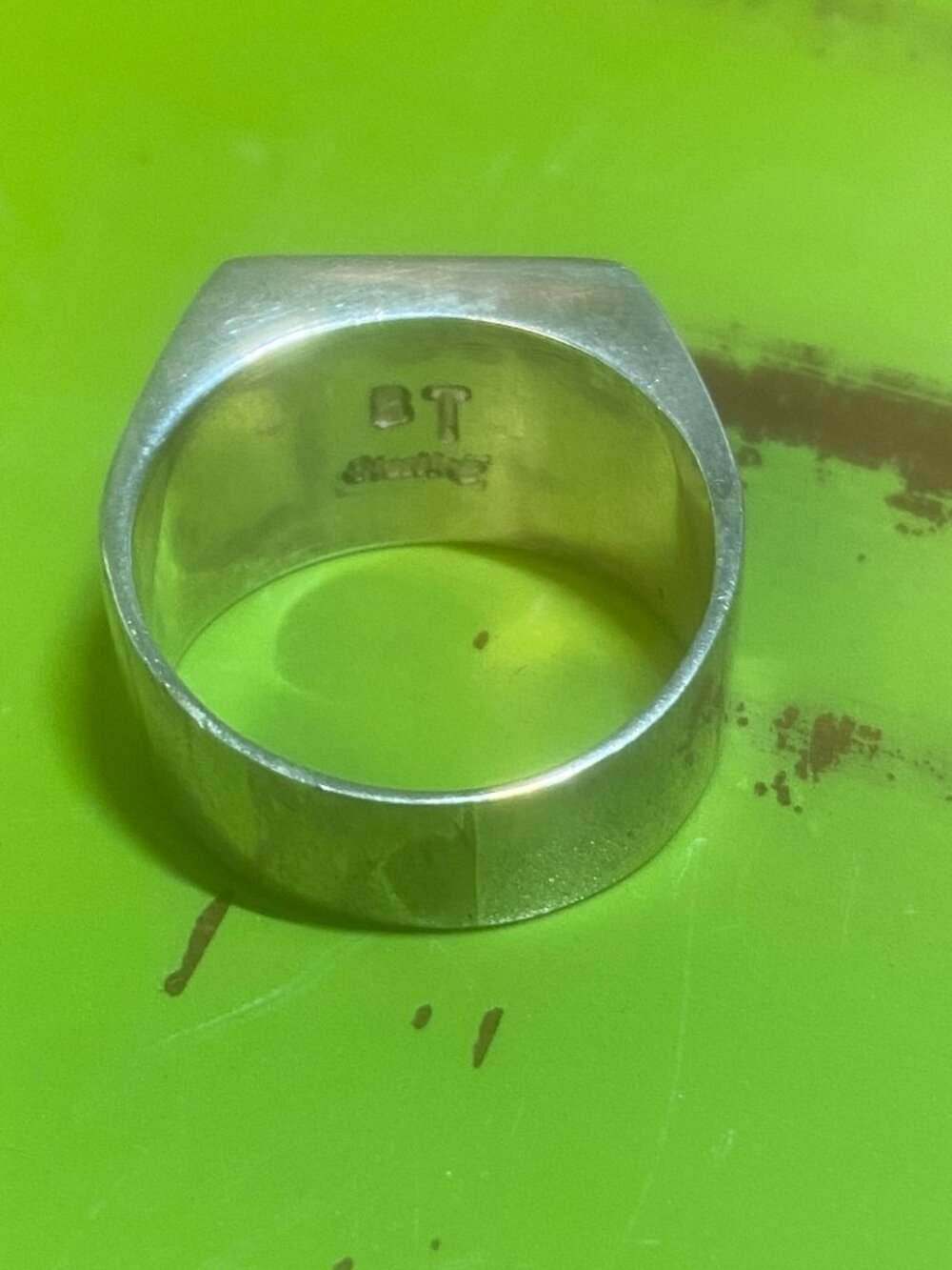 Zuni Men's Ring Size 10 1/2 Inlay Sterling Silver Opal Native American Ethnic - Picture 12 of 12